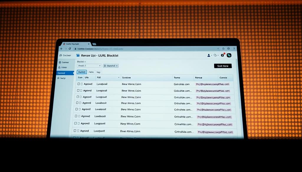 URL blocklist configuration