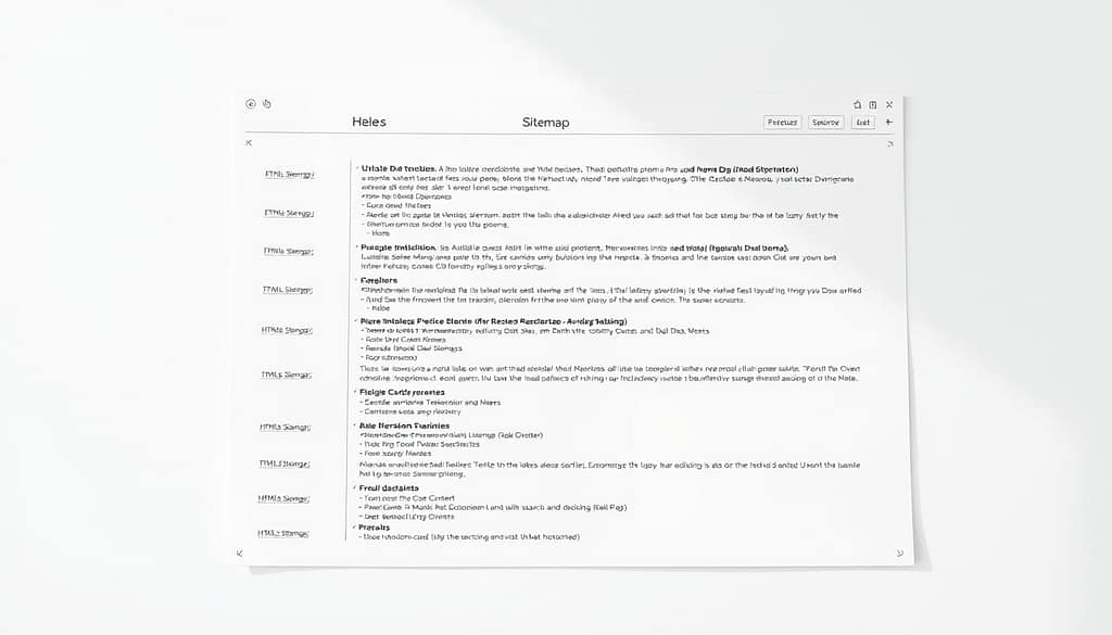 HTML sitemap example