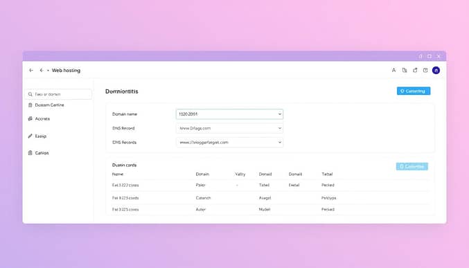 DNS configuration interface