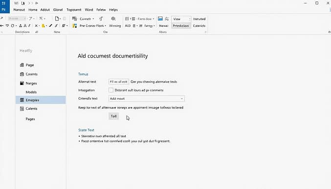 Microsoft Word Accessibility Checker interface
