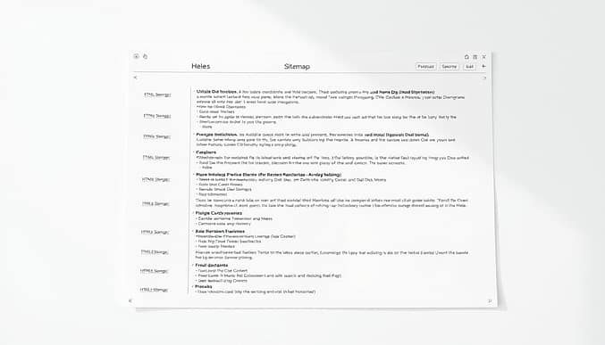HTML sitemap example